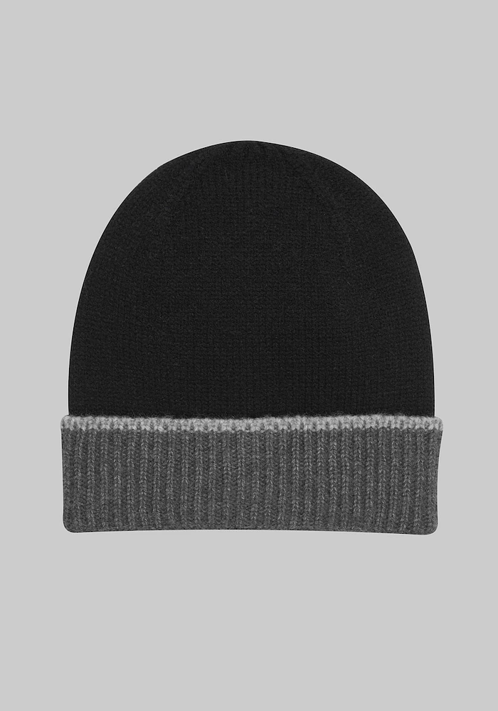 Men's Two Toned Beanie, Grey, One Size