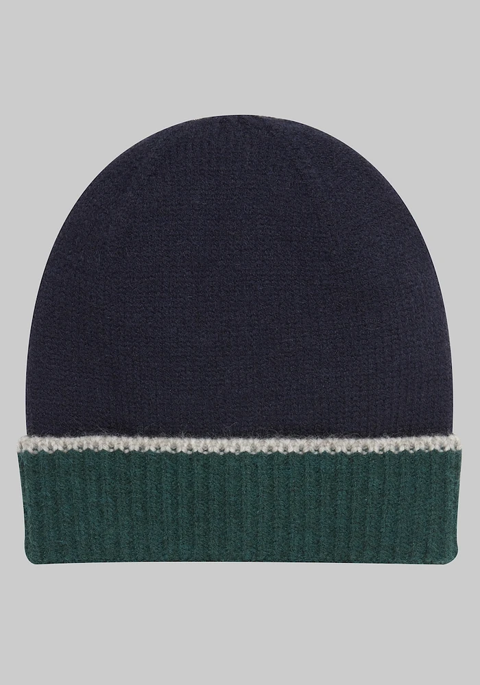 Men's Two Toned Beanie, Green, One Size