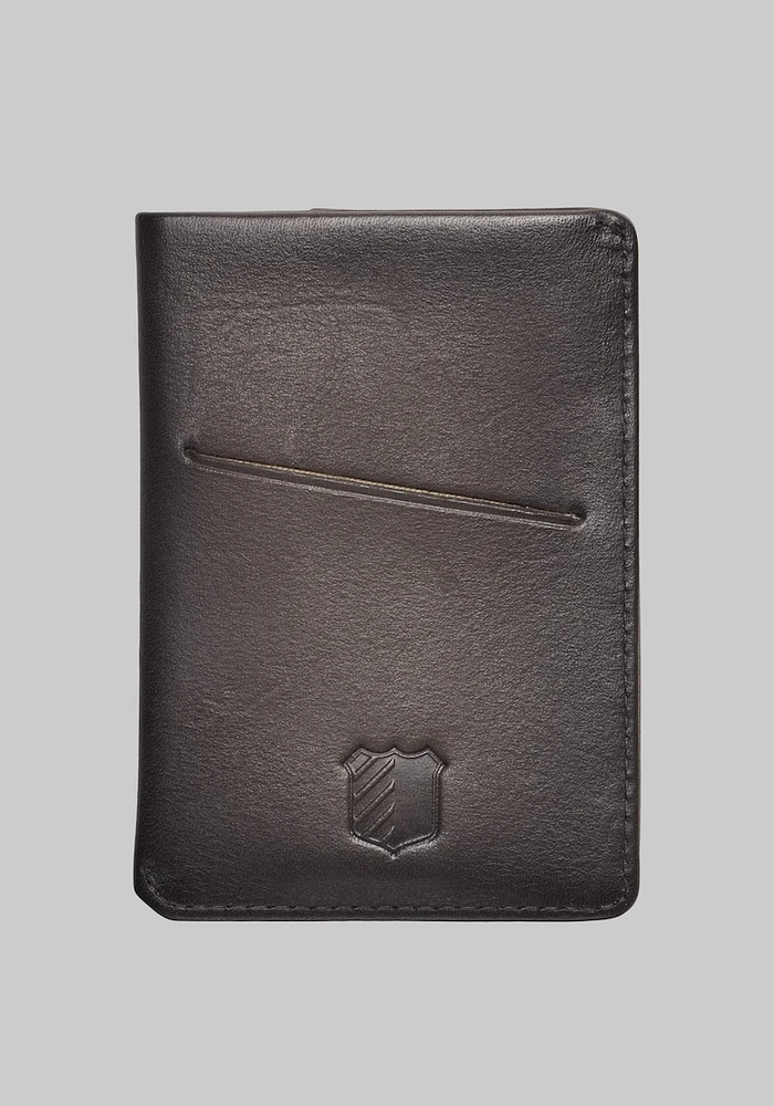 Men's Jos. A. Bank Bi-Fold Leather Card Case With Pull Tab at Jos. A. Bank, Black, Size One