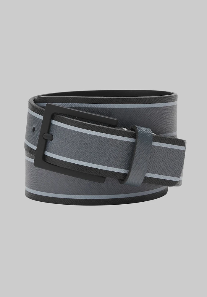 Men's Jos. A. Bank Stripe Leather Belt at Bank,