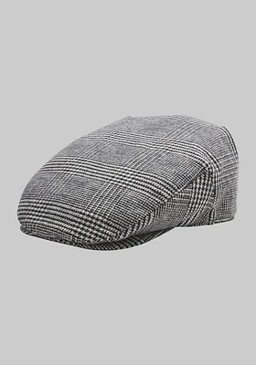 Men's Glen Plaid Ivy Cap, Black, Large/X Large