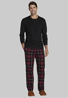 Men's Jos. A. Bank Long Sleeve Crew & Plaid Pant Pajama Set at Bank,