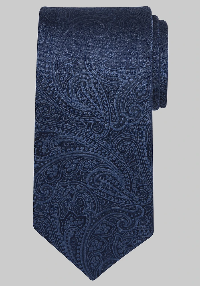 Men's Reserve Collection Tonal Paisley Tie, Navy, One Size