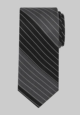 Men's Stripe On Stripe Tie, Black, One Size