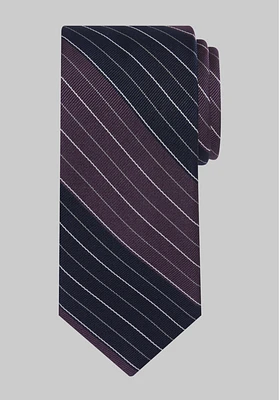 Men's Stripe On Stripe Tie, Purple, One Size