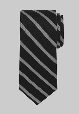 Men's Repp Stripe Tie, Grey, One Size