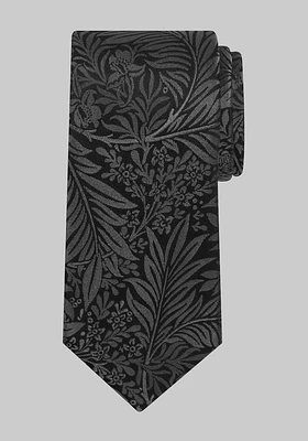 Men's Tropical Floral Tie, Black, One Size