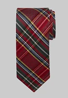 Men's Holiday Tartan Plaid Tie, Red, One Size