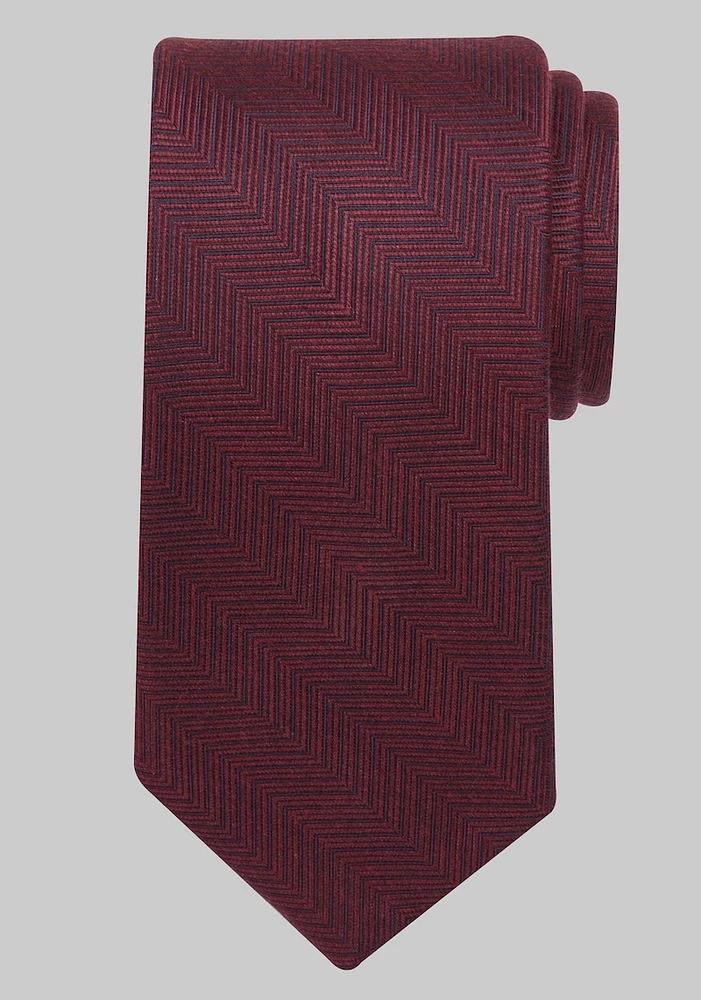 Men's Traveler Collection Chevron Stripe Tie, Red, One Size