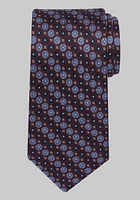 Men's Traveler Collection Floral Stripe Tie, Burgundy, One Size