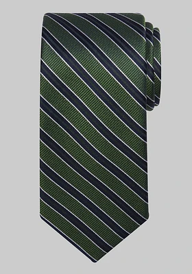 JoS. A. Bank Men's Traveler Collection Barbell Stripe Tie, Green, One Size