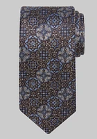 Men's Reserve Collection Interlocked Medallion Tie, Brown, One Size