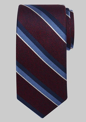 Men's Reserve Collection Multimedia Stripe Tie, Burgundy, One Size