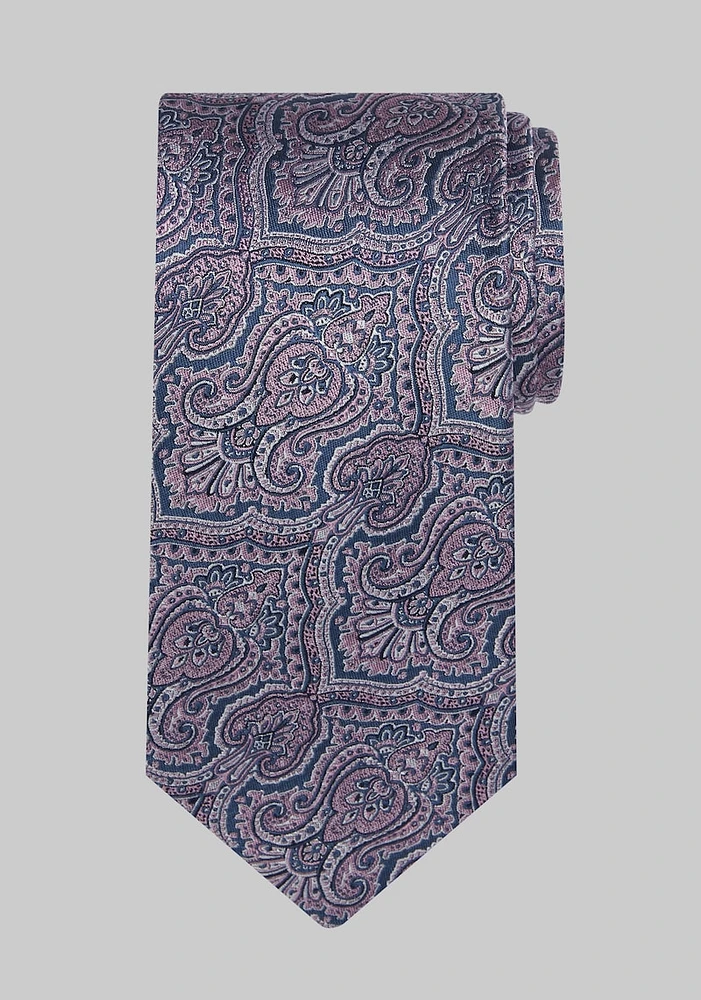 Men's Reserve Collection Textured Persian Paisley Tie, Pink, One Size