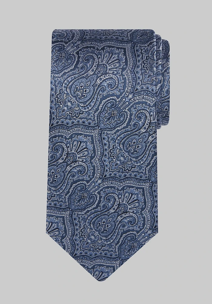 Men's Reserve Collection Textured Persian Paisley Tie, Blue, One Size