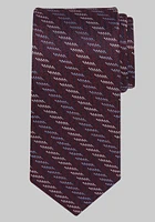 Men's Reserve Collection Chevron Knit Stripe Tie, Burgundy, One Size