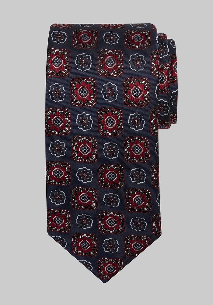 Men's Traveler Collection Halo Medallion Tie, Red, One Size