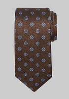 Men's Traveler Collection Floral Medallion Tie, Brown, One Size