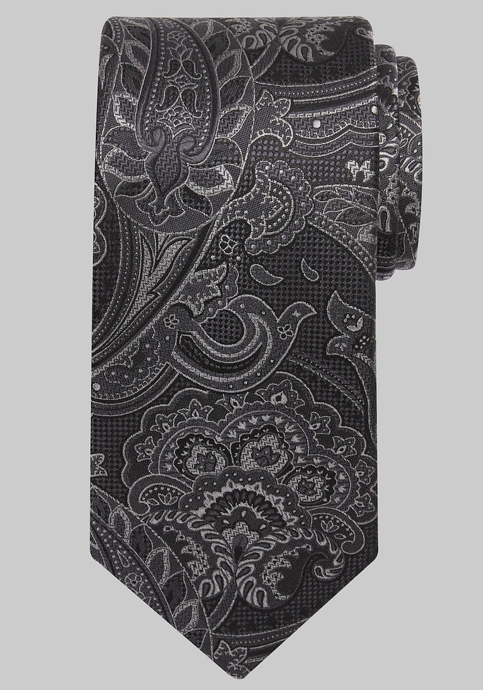 Men's Reserve Collection Paisley Tie, Charcoal