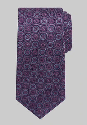 Men's Reserve Collection Medallion Tie, Fuchsia, One Size