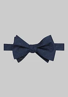 Men's Two Pattern Self-Tie Bow Tie, Navy, One Size