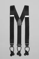 JoS. A. Bank Men's Oxford Brace Suspenders, Black, One Size