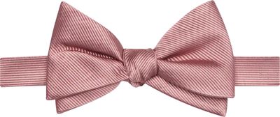 JoS. A. Bank Men's Ribbed Pre-Tied Bow Tie, Dark Pink, One Size