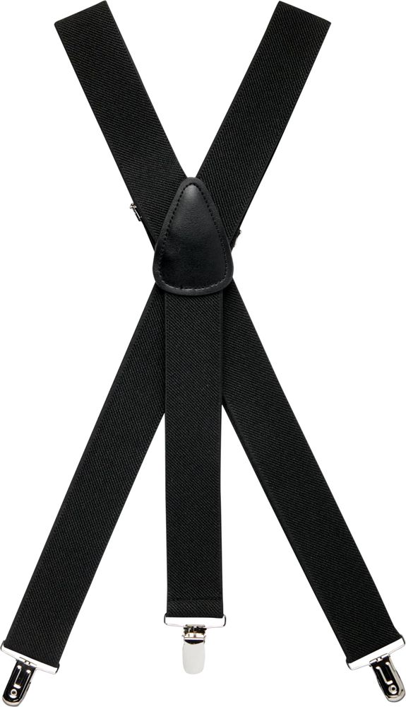 Men's Suspenders, Black, One Size