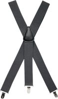 Men's Suspenders, Charcoal, One Size