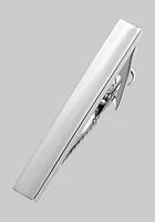 Men's Dip Curve Tie Bar, Metal Silver, One Size