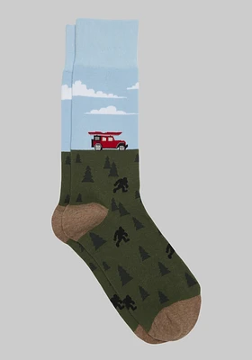 Men's Bigfoot Jeep Socks, Cerulean, Mid Calf