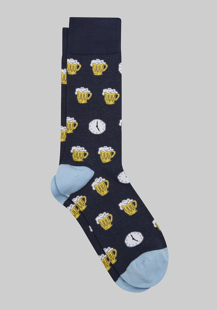 Men's It's 5 O'Clock Somewhere Socks, Xavier Navy, Mid Calf