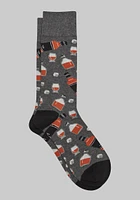 Men's Drinks Socks, Heather Grey, Mid Calf