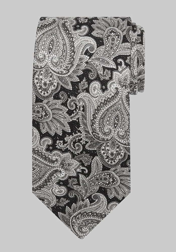 Men's Jos. A Bank Persian Paisley Tie, Black, One Size