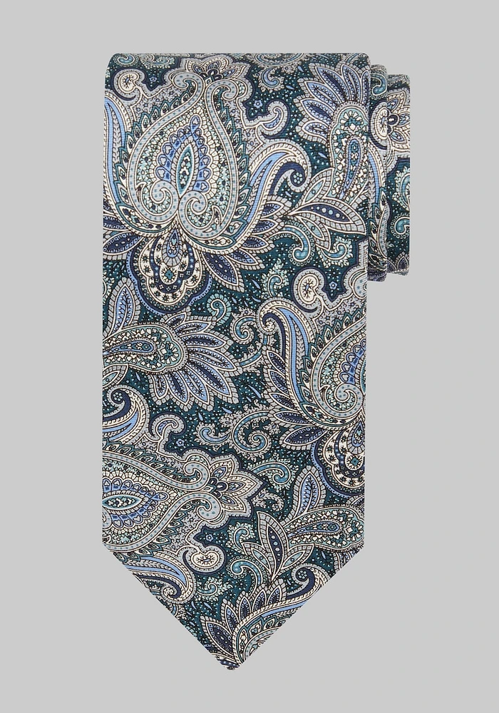 Men's Jos. A Bank Persian Paisley Tie, Teal, One Size