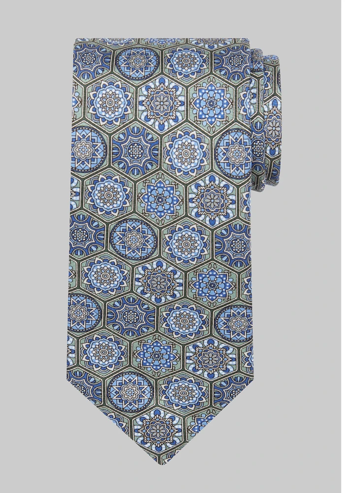 Men's Jos. A Bank Connecting Medallions Tie, Green, One Size