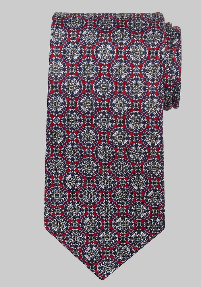 Men's Jos. A Bank Geo Medallion Tie, Red, One Size