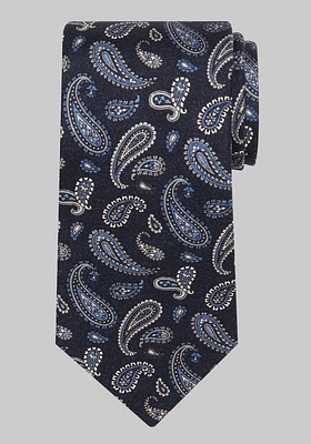 Men's Tossed Paisley Tie, Navy, One Size