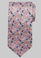 Men's Abstract Floral Tie, Pink, One Size