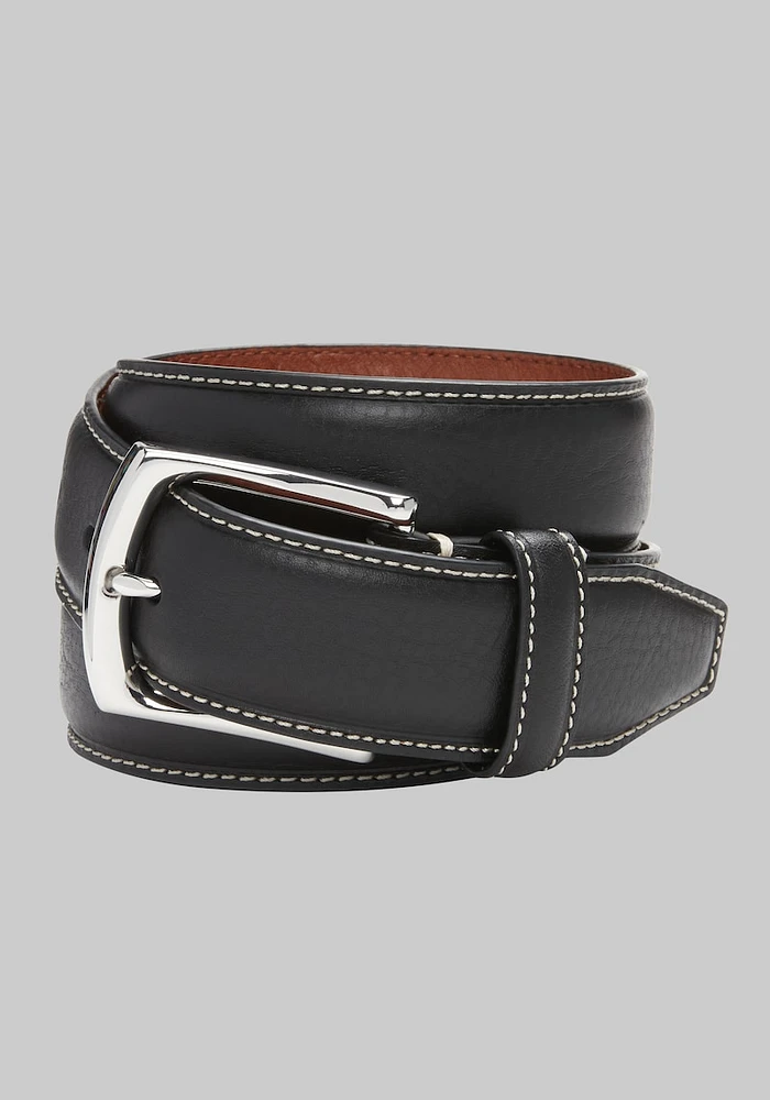 Men's Johnston & Murphy Topstitched Leather Belt at Jos. A. Bank,