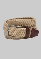 Men's Johnston & Murphy Woven Stretch Knit Belt, Tan, SIZE 32