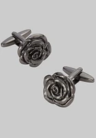 Men's Flower Cufflinks, Gunmetal Grey, One Size