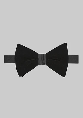 Men's Two-Tone Pre-Tied Bow Tie, Black, One Size