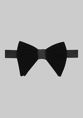 Men's Velvet Teardrop Pre-Tied Formal Bow Tie, Black, One Size