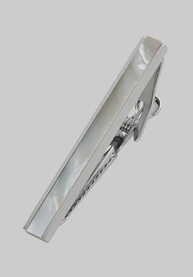 Men's Mother-Of-Pearl Tie Bar, Silver, One Size