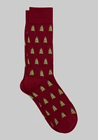 Men's Christmas Tree Socks, Rio Red, Mid Calf