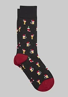 Men's Festive Beer Socks, Black, Mid Calf