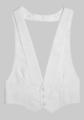 Men's Jos. A. Bank Formal Backless Pique Vest at Jos. A. Bank, Cream/White, Size One