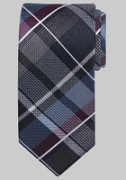 Men's Traveler Collection Super Plaid Tie - Long, Berry, LONG