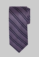 Men's Wide Classic Stripe Tie, Purple, One Size